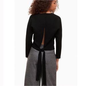 NWT Aritzia Wilfred Laon Blouse in Black size Large